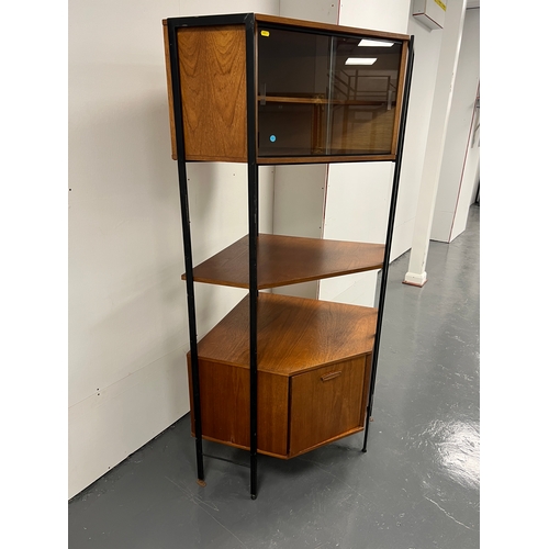 1269 - Mid century teak ladderax style corner cabinet by Avlon