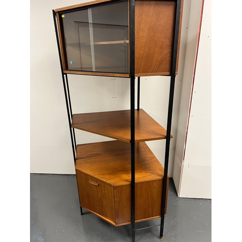 1269 - Mid century teak ladderax style corner cabinet by Avlon