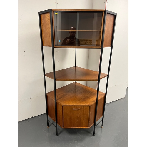 1269 - Mid century teak ladderax style corner cabinet by Avlon