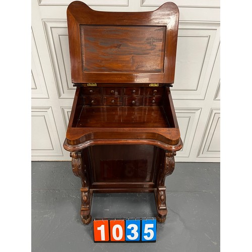 1035 - Victorian style mahogany davenport