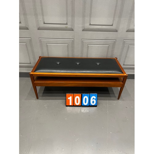 1006 - Rare reversable- top mid century coffee table/ bench