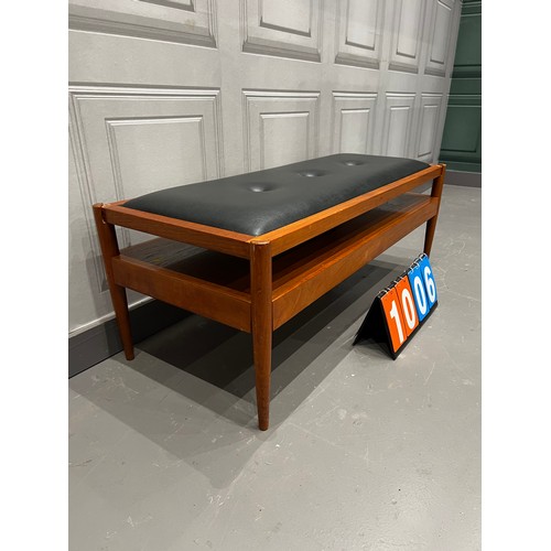 1006 - Rare reversable- top mid century coffee table/ bench