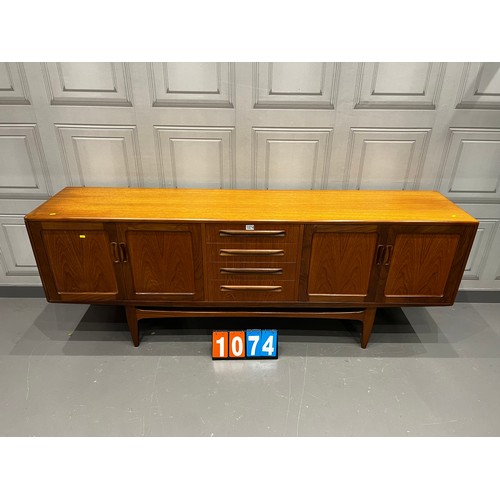 1074 - G-plan fresco mid century teak long john sideboard