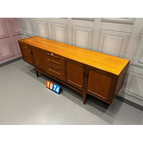 1074 - G-plan fresco mid century teak long john sideboard