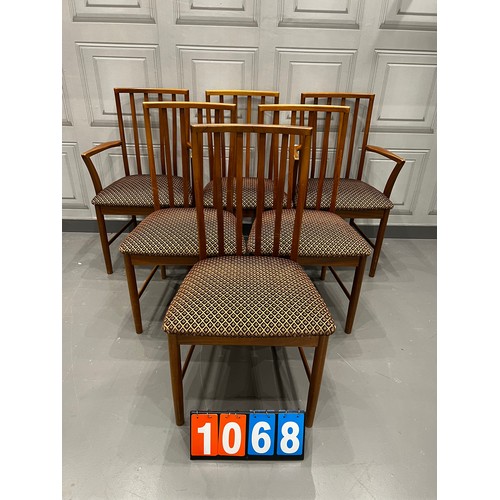 1068 - Set of 6 McIntosh mid century dining chairs