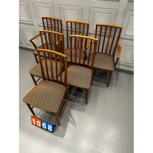 1068 - Set of 6 McIntosh mid century dining chairs