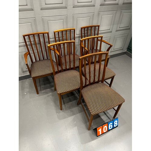 1068 - Set of 6 McIntosh mid century dining chairs