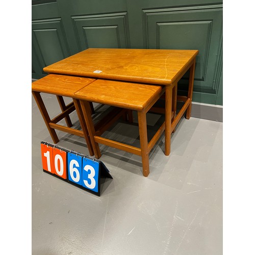 1063 - Mid century teak nest of tables