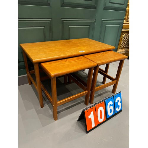 1063 - Mid century teak nest of tables