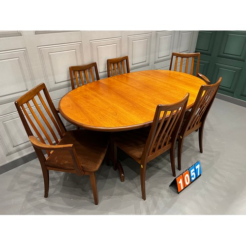 1057 - G-plan fresco mid century dining table & 6 chairs