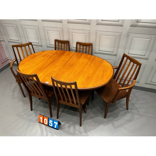 1057 - G-plan fresco mid century dining table & 6 chairs