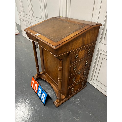 1036 - Victorian style flame mahogany davenport