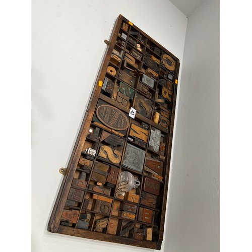 43 - Vintage wooden letterpress printers blocks