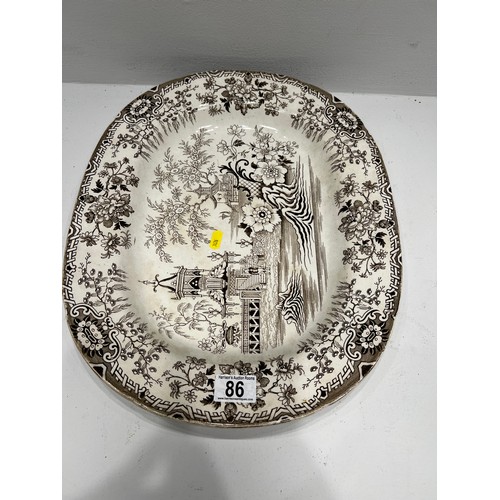 86 - Vintage ironstone meat platter