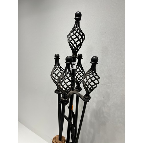 87 - Wrought Iron companion set