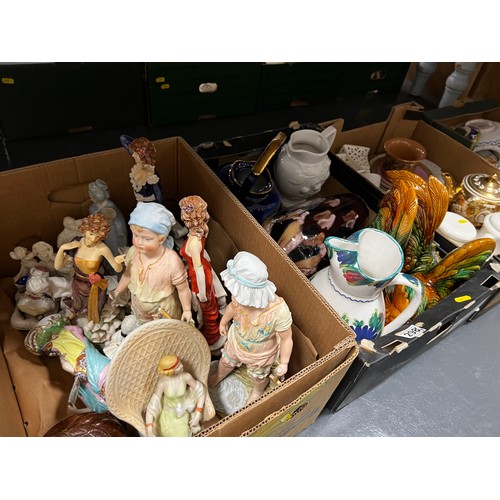 298 - 4 Boxes pottery / figures /vases etc