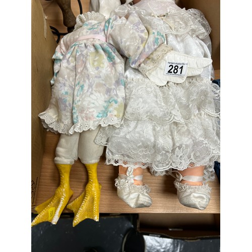 281 - Vintage Doll + Soft Bodied Duck