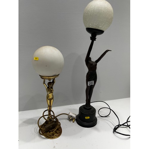 255 - 2 deco style table lamps