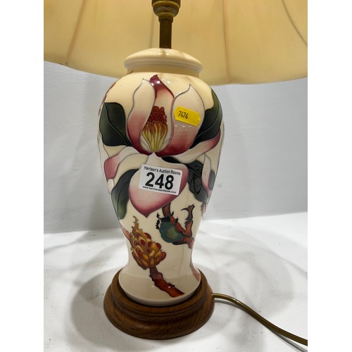 248 - Large Moorcroft Lamp and Shade 46/10 ‘calypso magnolia’