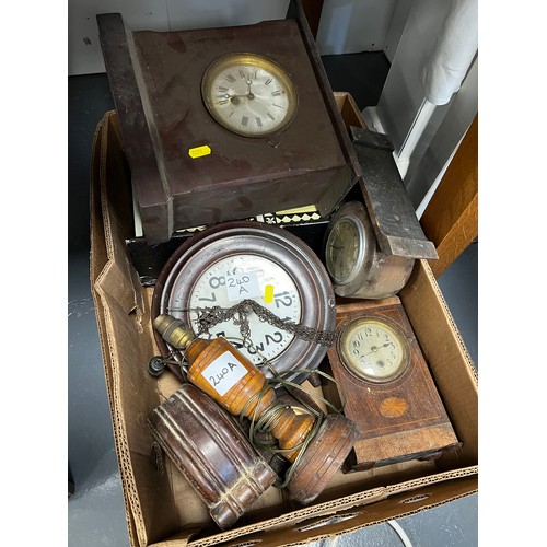 240A - Box Vintage/Antique mantle/wall clocks