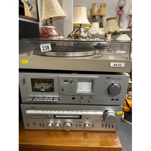 238 - Vintage Akai model no AP-B20 stacking stereo system with speakers