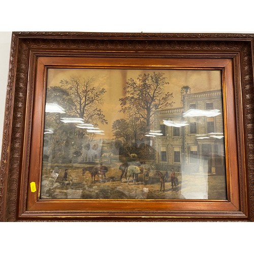 235 - Victorian picture in wooden frame