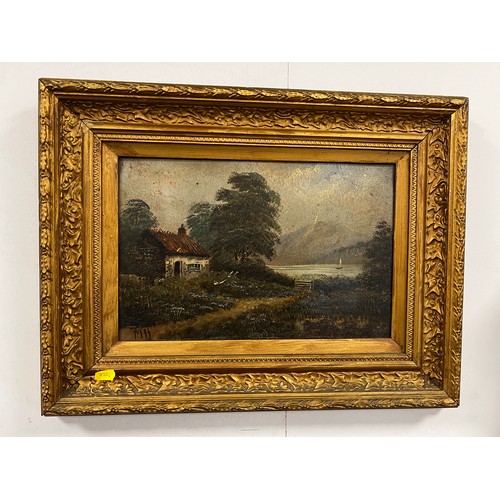 234 - Pair Victorian oil paintings in gilt frames