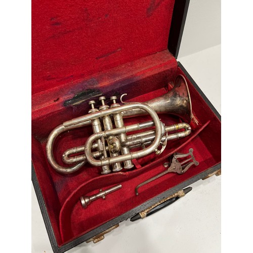 184 - Vintage Imperial Boosey & Hawkes Cornet in case