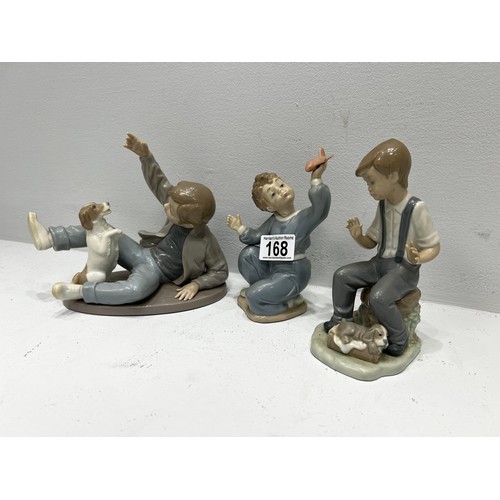 168 - 3 NAO by lladro figures boys