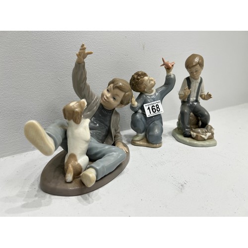 168 - 3 NAO by lladro figures boys