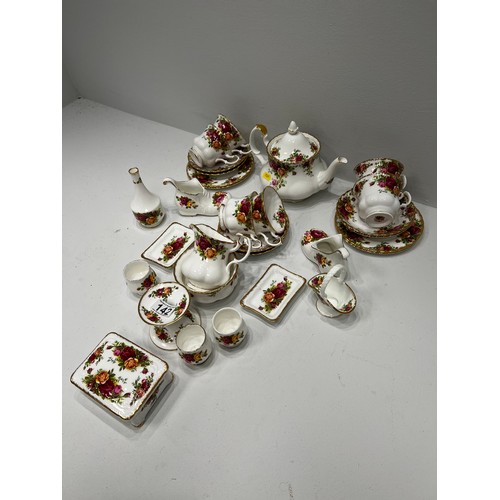 142 - Large quantity Royal  Doulton country rose chine inc tea set