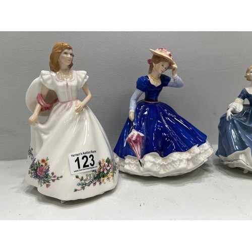 123 - 3 Royal Doulton figures,one is figure of year Mary 1992