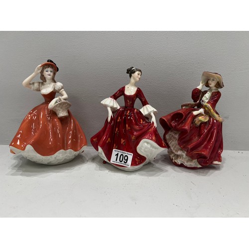 109 - 3 Royal Doulton figures