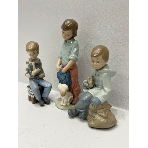 108 - 3 NAO by lladro boy figures