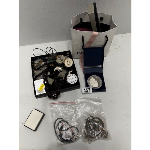 457 - Box Jewellery /coin /watch etc