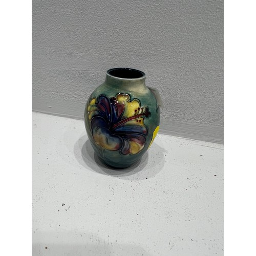 439 - Moorcroft Hibiscus Pattern Small Vase