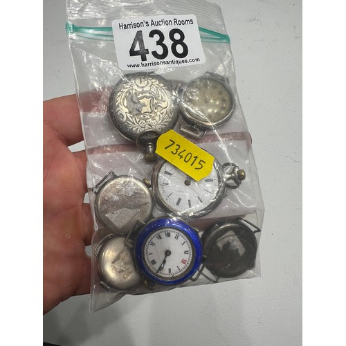 438 - Bag Silver Pocket Watches