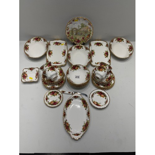 410 - Royal Albert Country Rose Tea set/bowls/dishes etc