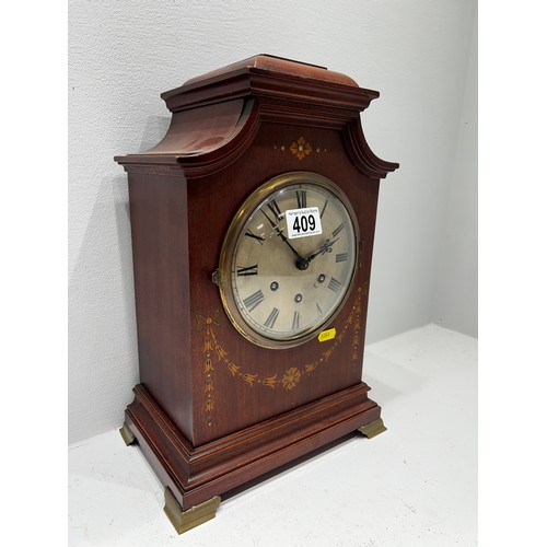 409 - Edwardian Inlay Mantlepiece Clock