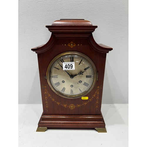 409 - Edwardian Inlay Mantlepiece Clock