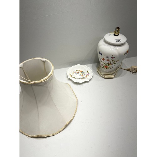 368 - Large Aynsle Table Lamp and shade + 2 pieces aynsley china