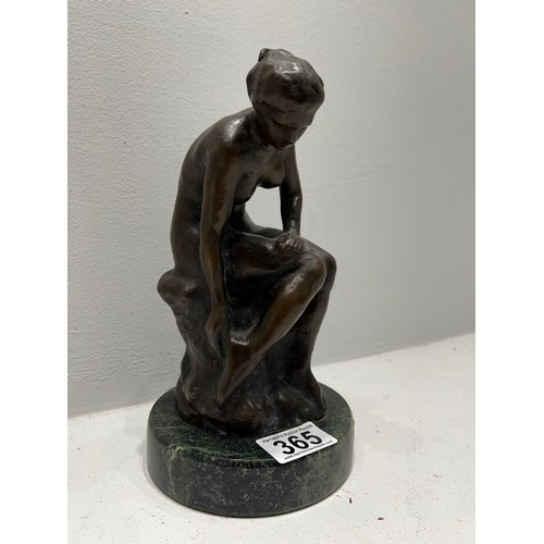 365 - Bronze Figure on marble plinth