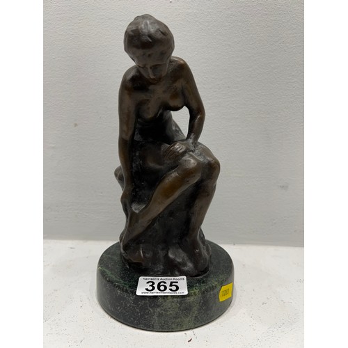 365 - Bronze Figure on marble plinth