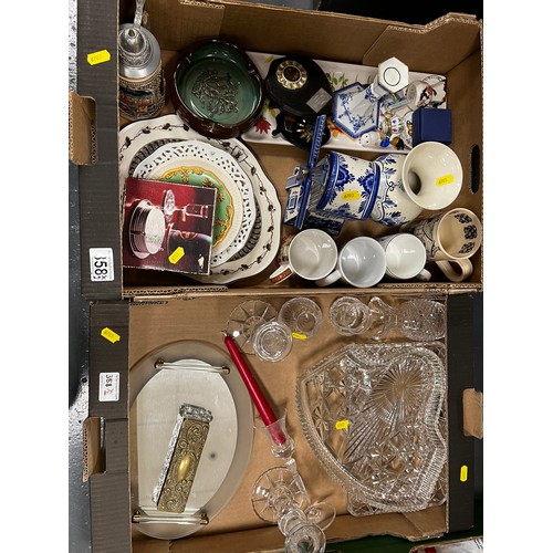 358 - Box Pottery & Box Glassware