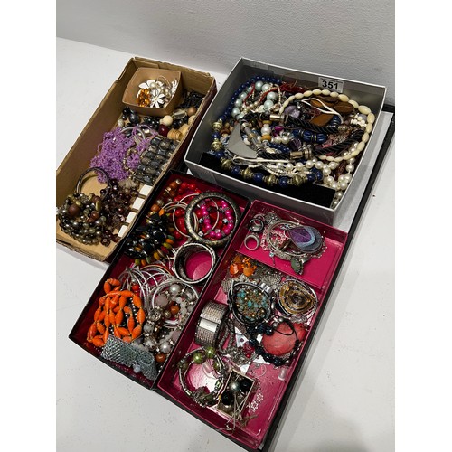 351 - Large Quantity Vintage Costume Jewellery