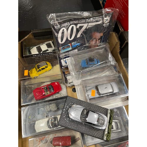 344 - Box 007 James Bond Model Cars in plastic cases