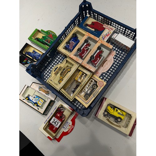 343 - Basket Boxed Model Cars