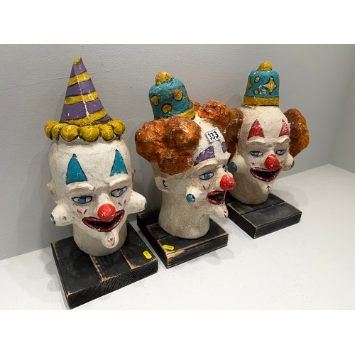 333 - 3 Vintage Fair ground Clown’s