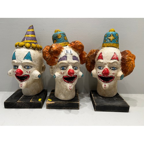 333 - 3 Vintage Fair ground Clown’s