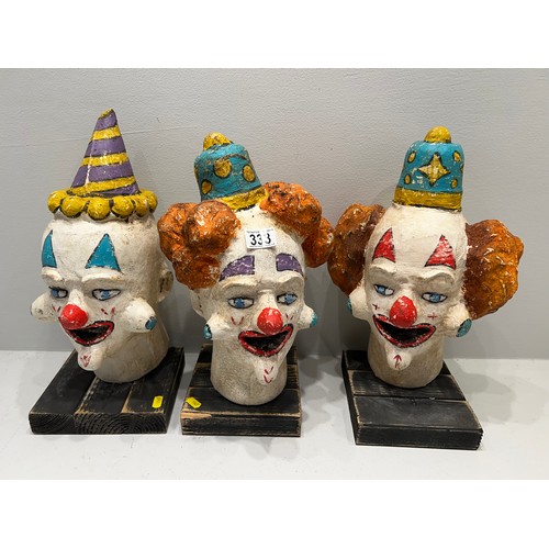 333 - 3 Vintage Fair ground Clown’s